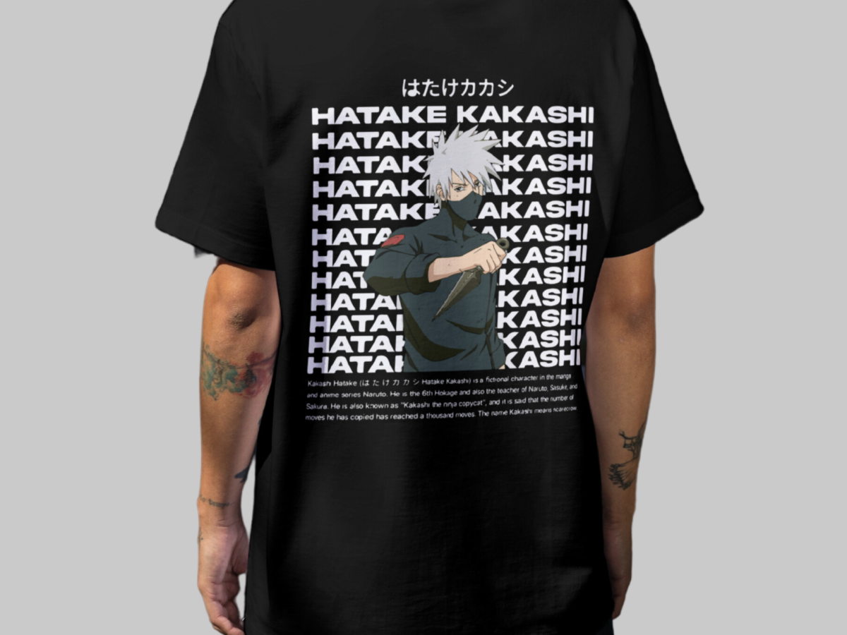 Copy Ninja Kakashi Hatake - Naruto Oversized Back-Print T-Shirt