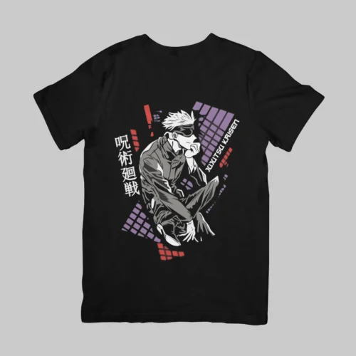 Gojo Satoru Jujutsu Kaisen Anime T-Shirt Black