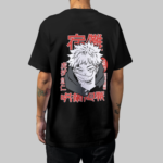 Itadori Yuji Jujutsu Kaisen Anime Oversize Back Print T-Shirt Black