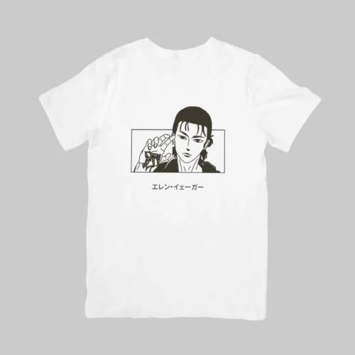 Eren Yeager Hand Cut Attack On Titan Anime T-Shirt White