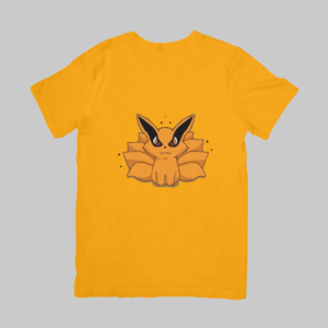 Small Kurama - Naruto Regular T-Shirt (Mustard Yellow)