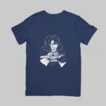 Levi Ackerman Attack On Titan Anime T-Shirt Navy Blue