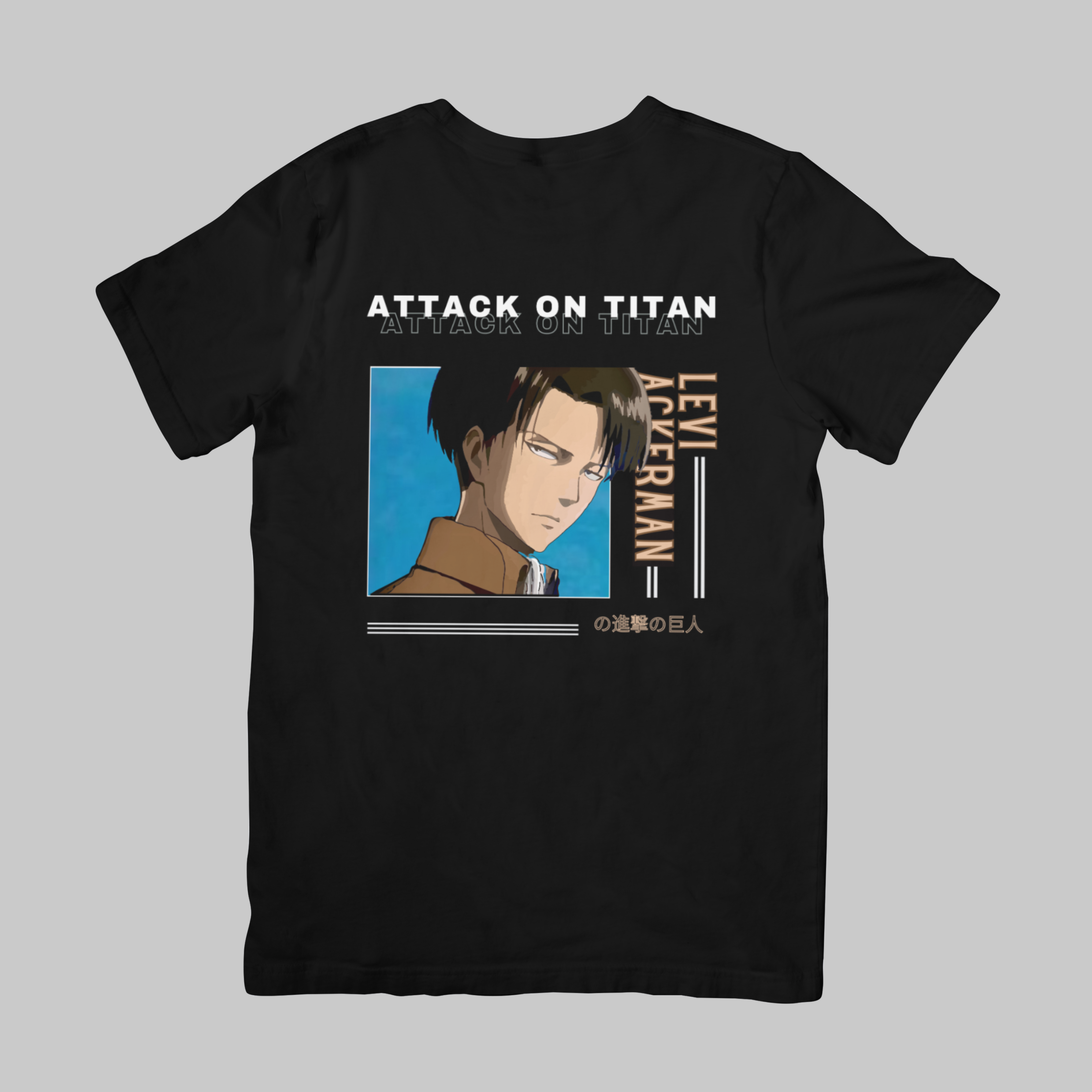 Levi Scout - Attack On Titan Regular Fit T-Shirt (Black)