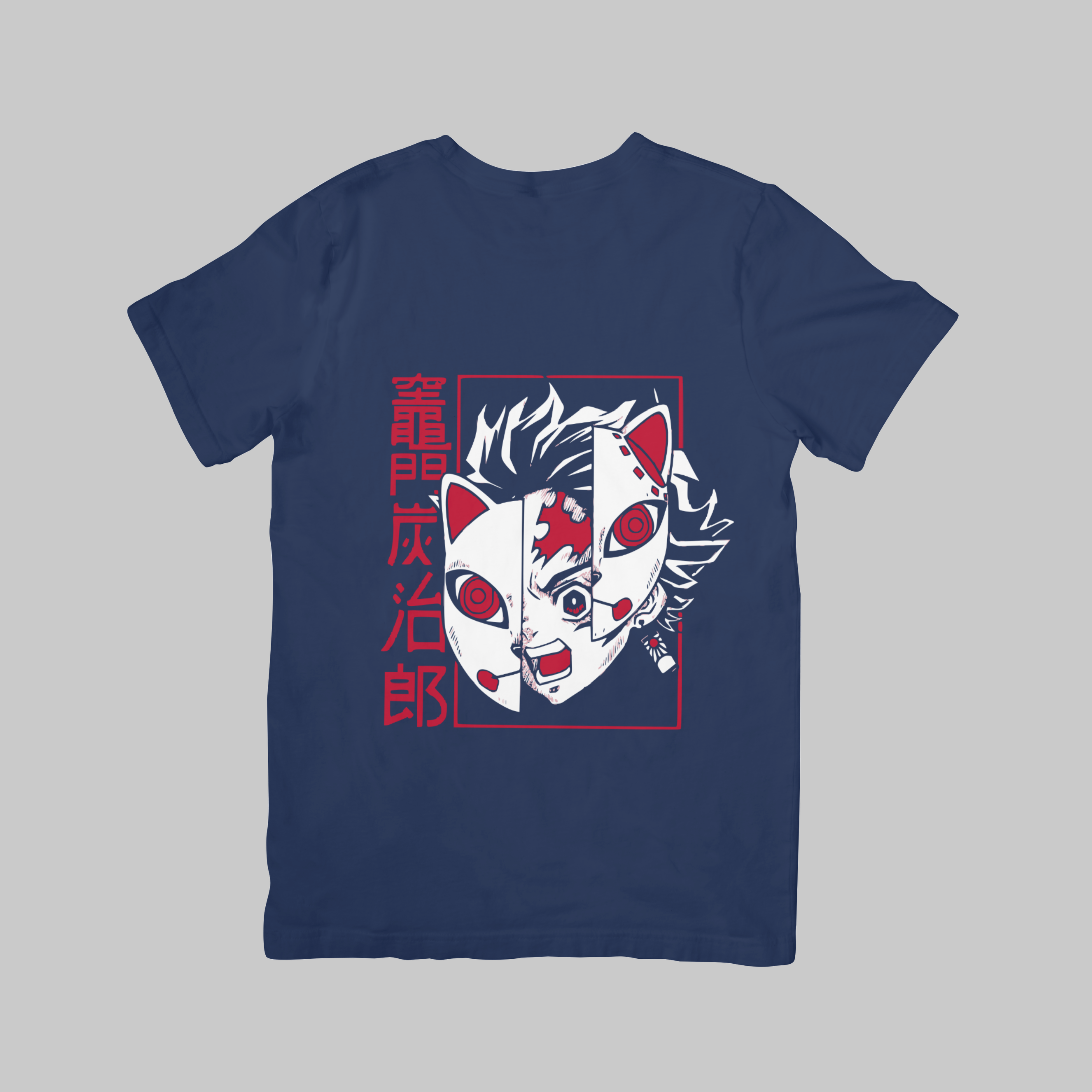 Tanjiro Kamado - Demon Slayer Regular T-Shirt (Navy Blue)