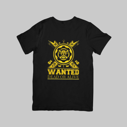 Wanted Dead or Alive - One Piece Regular T-Shirt (Black)