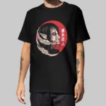 Eren Yeager - Oversized Front-Print T-Shirt (Black)