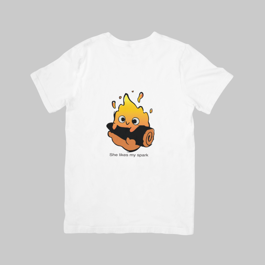 Calcifer - Studio Ghibli Regular Fit T-Shirt (White)