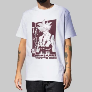 Super Saiyan Goku - Dragon Ball Oversized Front-Print T-Shirt (White)