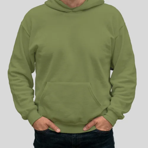 Premium Plain Hoodie Olive Green