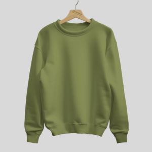 Premium Plain Sweatshirt Olive Green