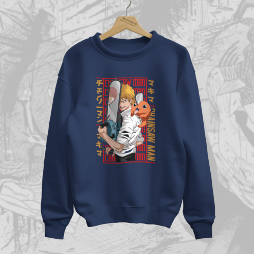 Denji - Chainsaw Man Premium Sweatshirt (Navy Blue)