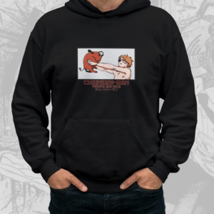 Denji and Pochita - Chainsaw Man Premium Hoodie (Black)