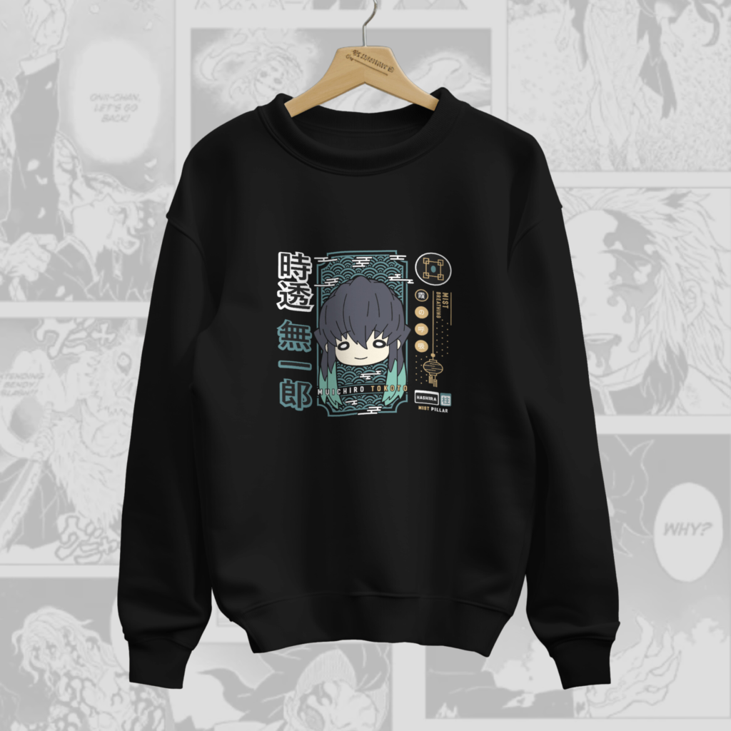 Muichiro Tokito - Demon Slayer Premium Sweatshirt (Black)