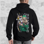 Roronoa Zoro - One Piece Back-Print Premium Hoodie (Black)