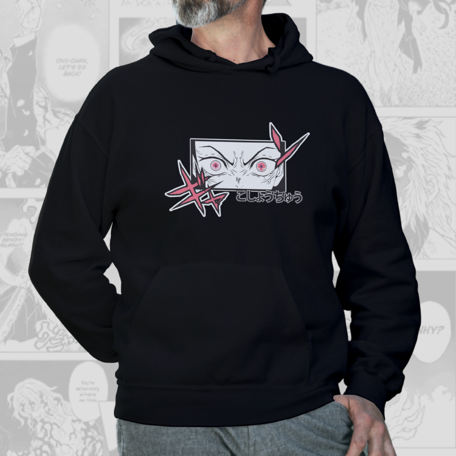 Nezuko - Demon Slayer Back-Print Premium Hoodie (Black)