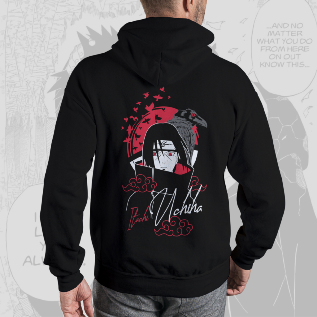 Itachi - Naruto Shippuden Premium Back-Print Hoodie (Black)