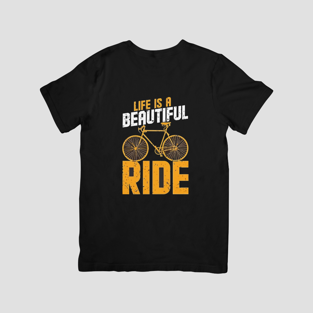 Life Is A Beautiful Ride - Premium Regular T-Shirt (Black)
