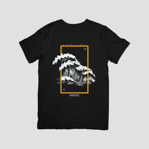 Waves - Premium Regular T-Shirt (Black)