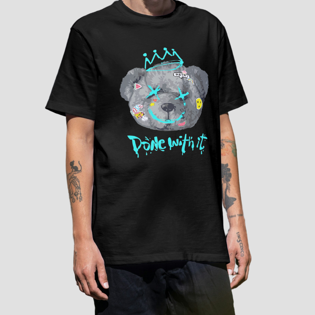 Done With It - Premium Oversize T-Shirt (Black)