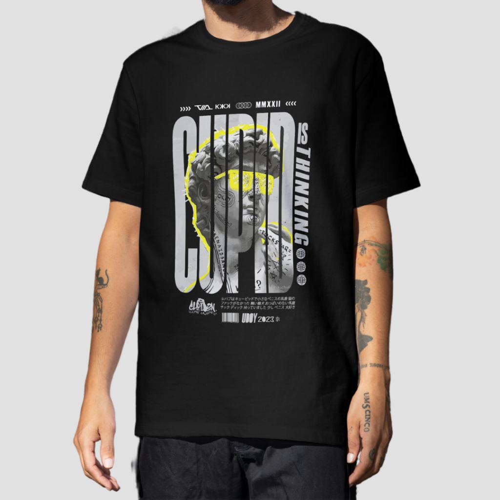 Cupid - Premium Oversize T-Shirt (Black)