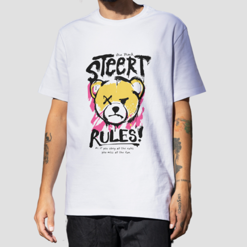 Street Rules - Premium Oversize T-Shirt (White)