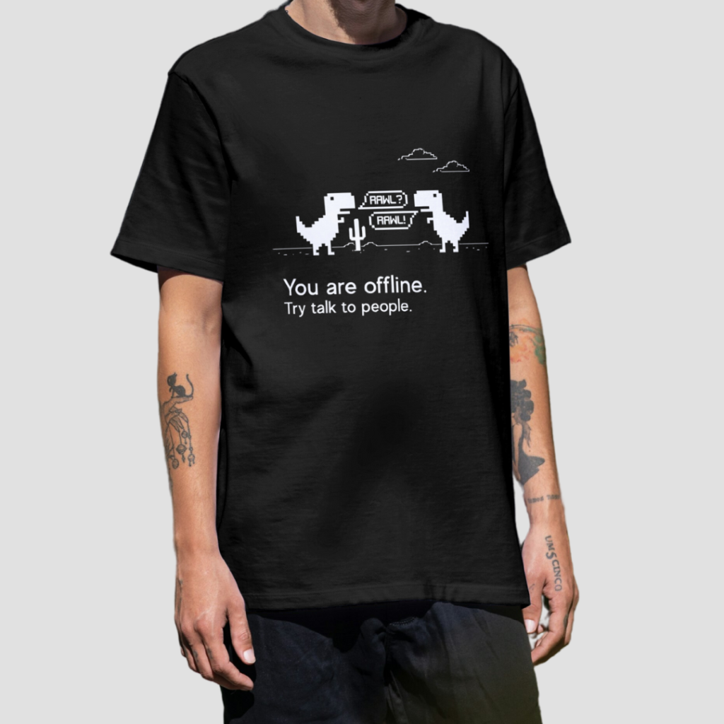 You Are Offline - Premium Oversize T-Shirt (Black)