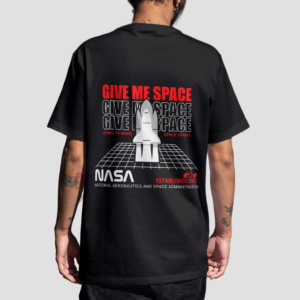 Give Me Space - Premium Oversize Back-Print T-Shirt (Black)