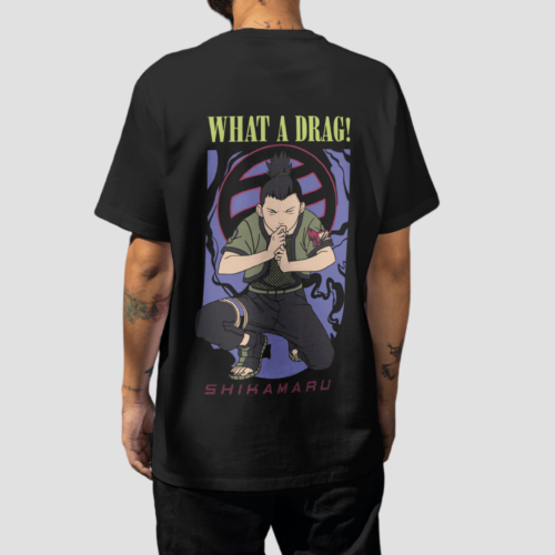 What A Drag! - Naruto Premium Oversize Back-Print T-Shirt (Black)