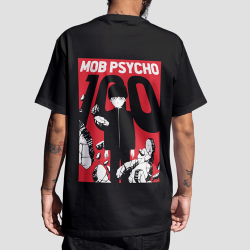 Mob Psycho 100 - Premium Oversize Back-Print T-Shirt (Black)