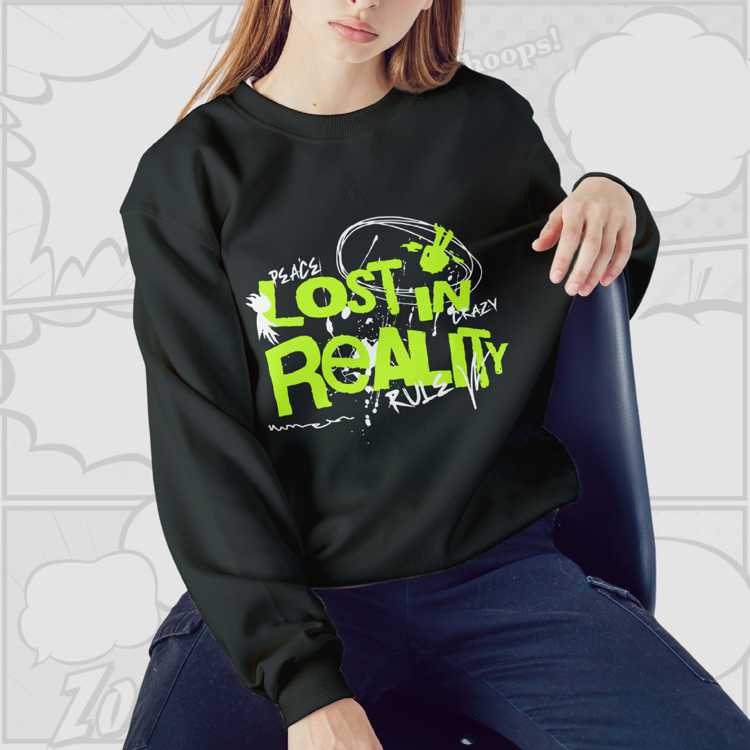 Lost In Reality - Premium Sweatshirt (Black)