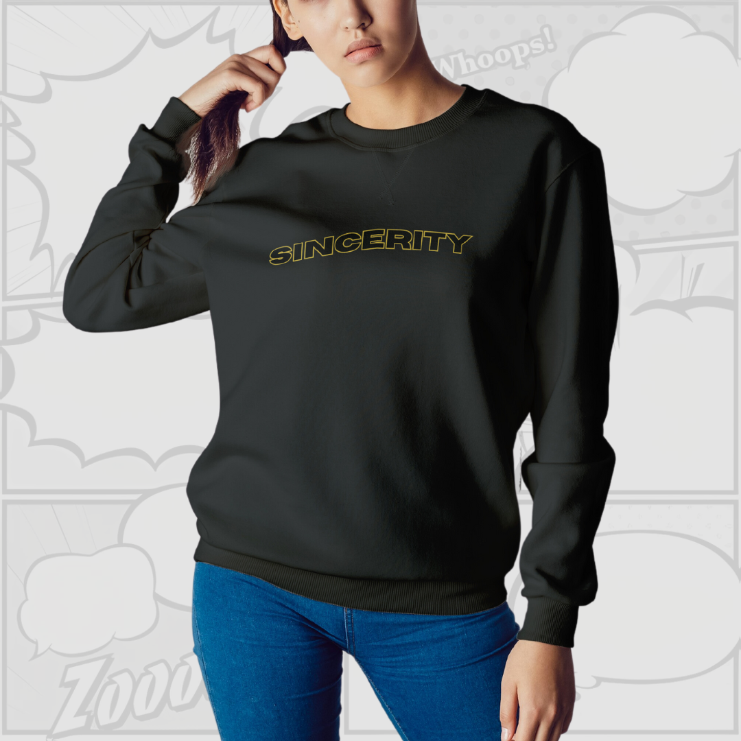 Sincerity - Premium Back-Print Sweatshirt (Black)