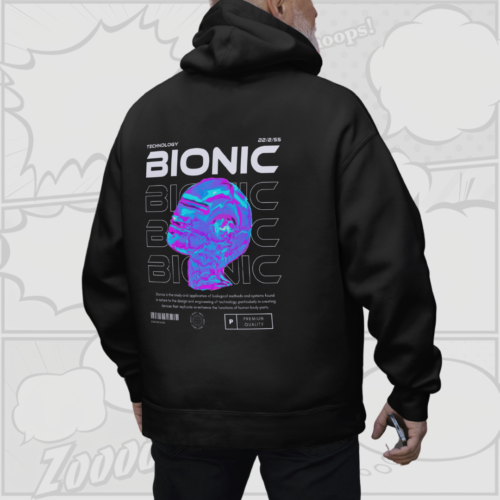 Bionic - Premium Back-Print Hoodie (Black)