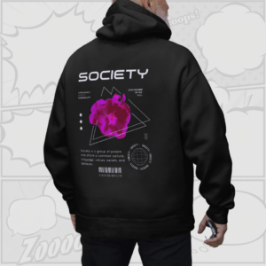 Society - Premium Back-Print Hoodie (Black)